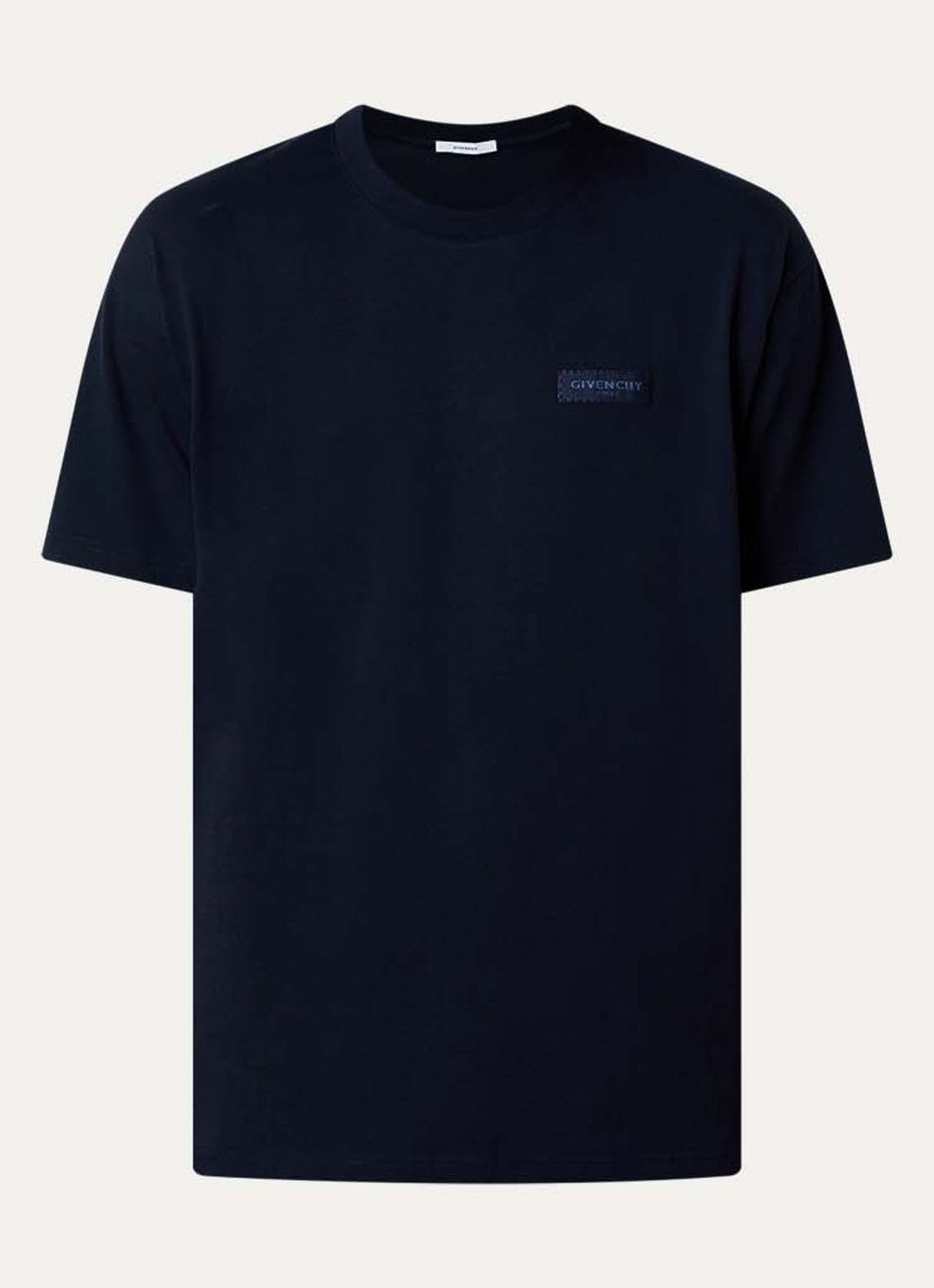 Givenchy T-shirt met logo - voorkant donkerblauw