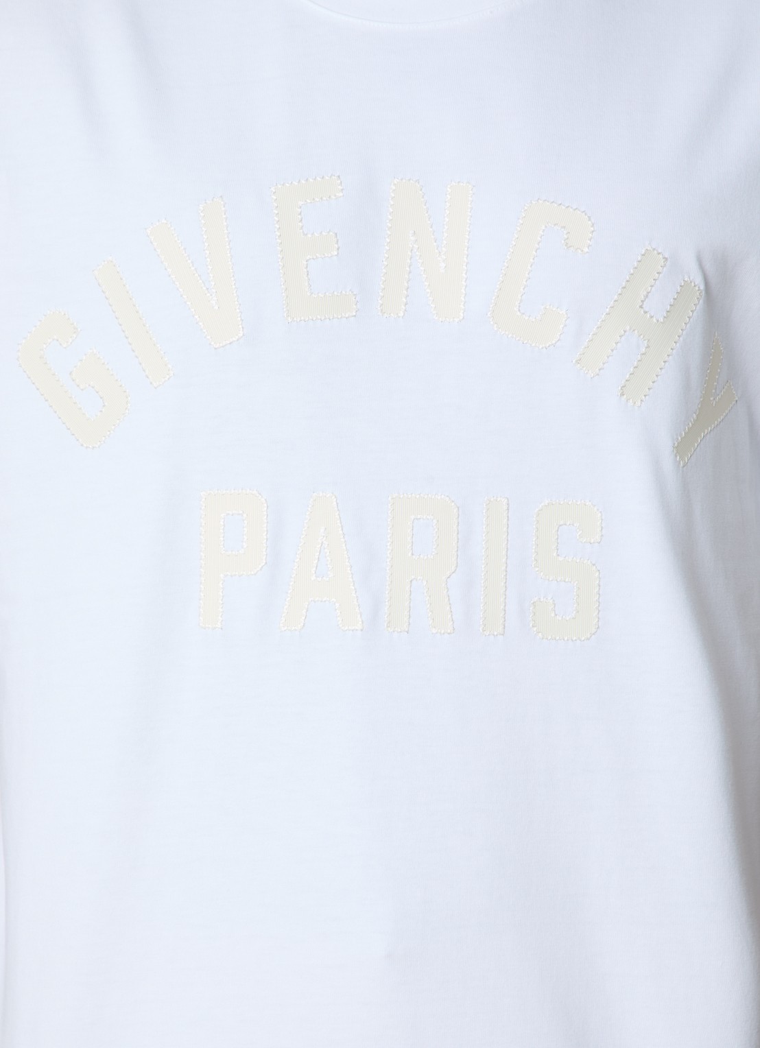 Givenchy T-shirt met logoborduring - detail 4 wit