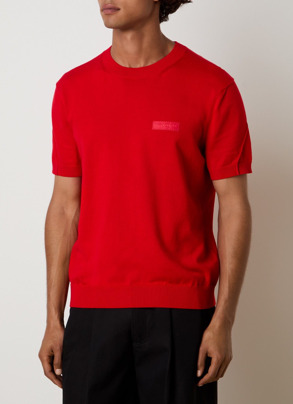 Givenchy T-shirt met logoborduring - detail 4 rood