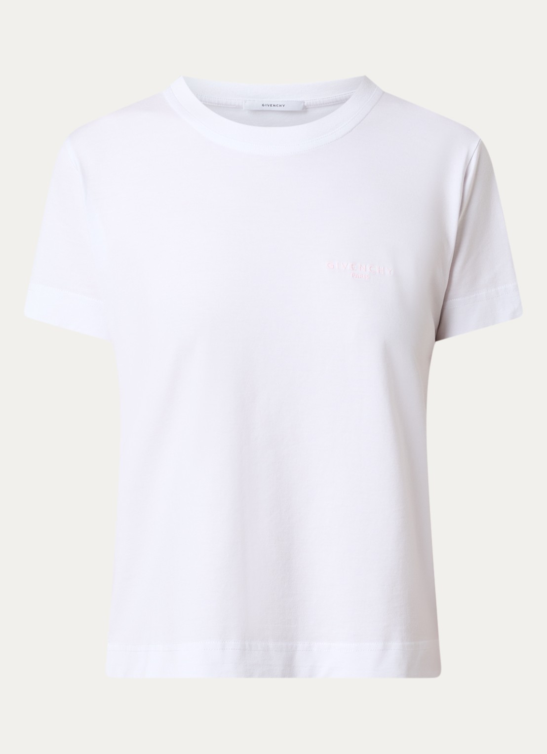 Givenchy T-shirt met logoborduring - voorkant 4 wit