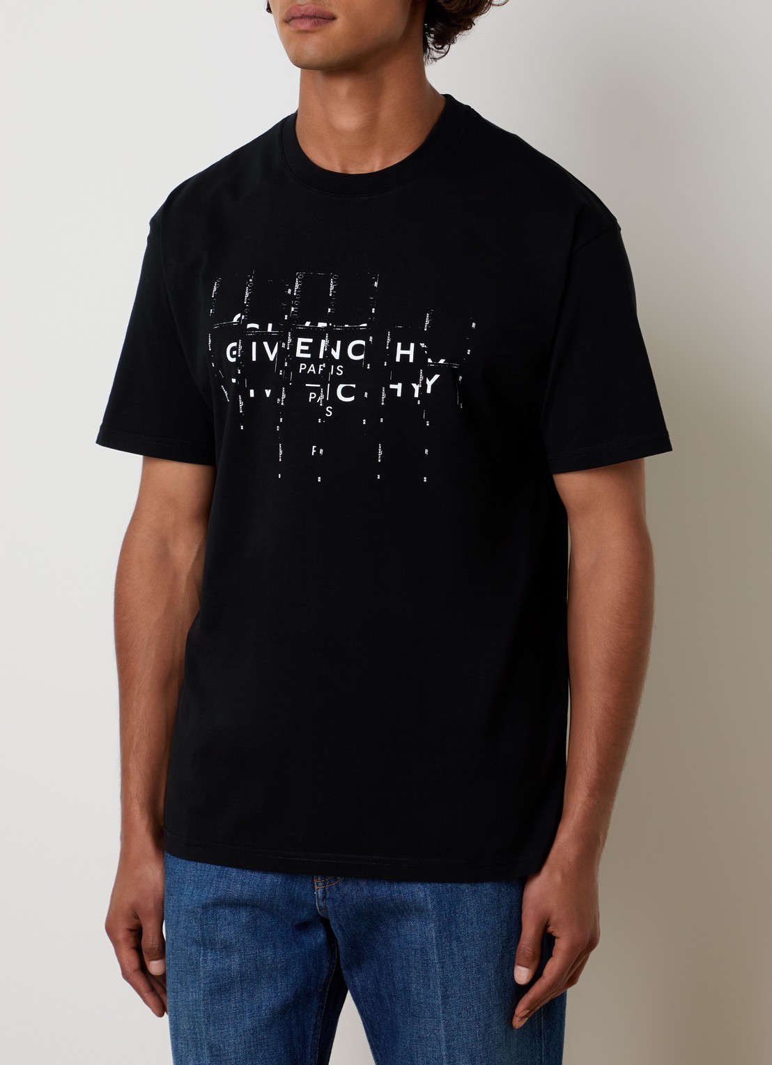 Givenchy T-shirt met logoprint - detail 3 zwart