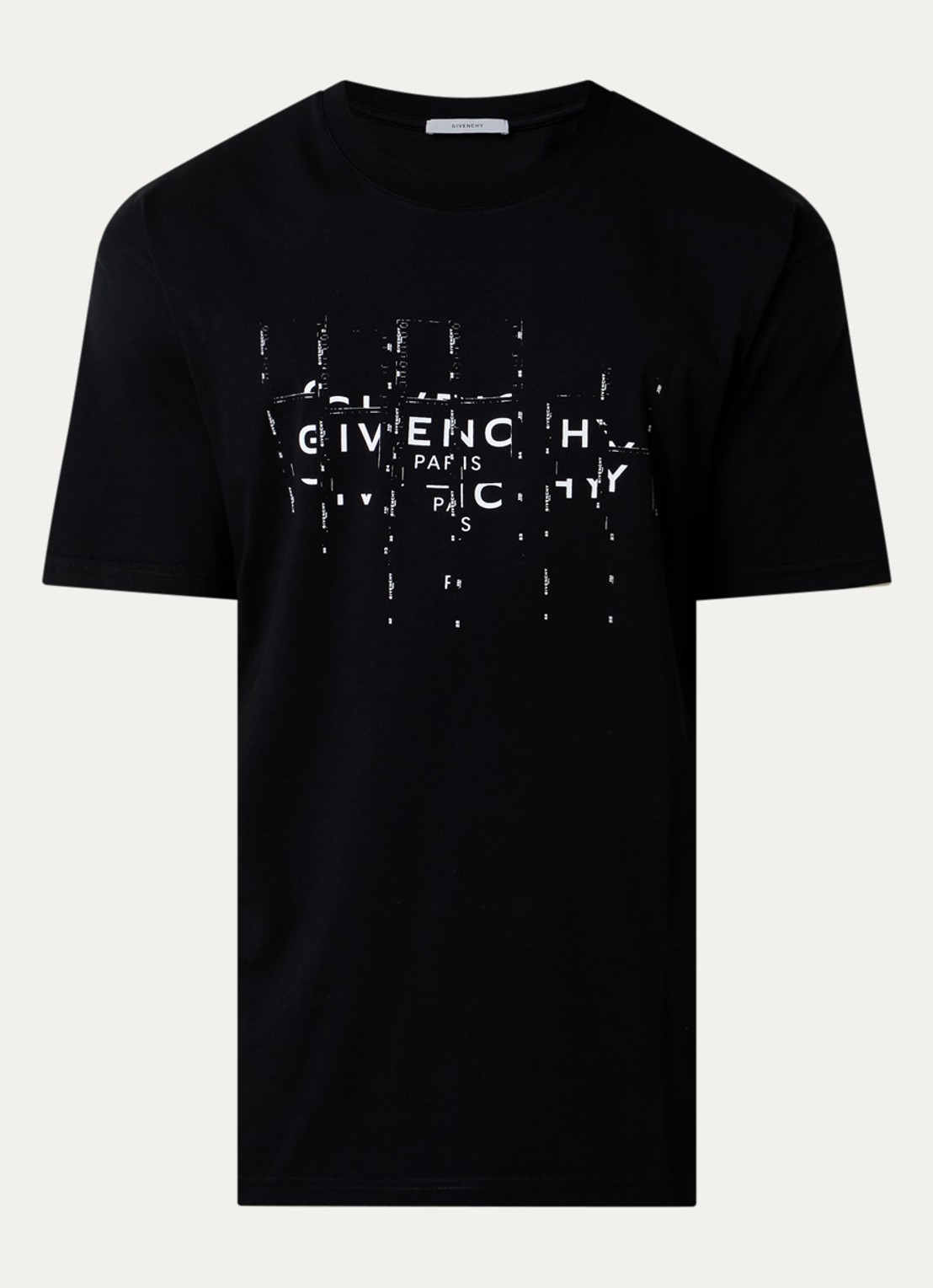 Givenchy T-shirt met logoprint - voorkant zwart