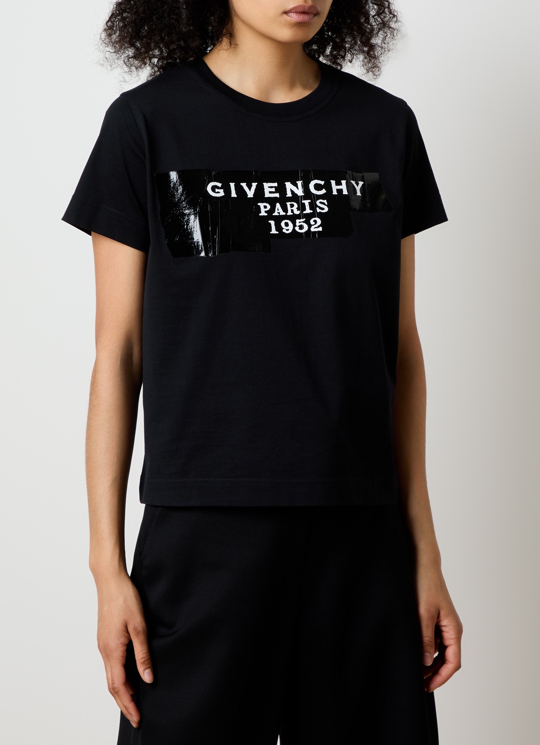 Givenchy T-shirt met logoprint  - detail 3 zwart