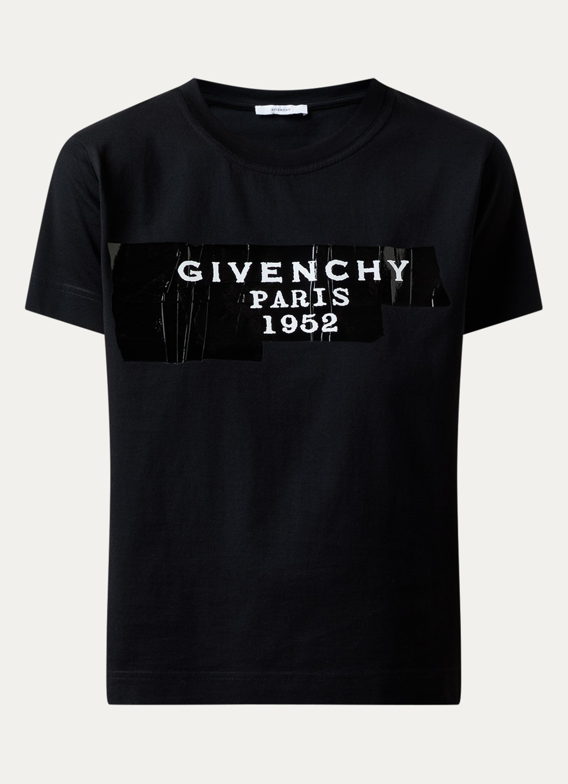 Givenchy T-shirt met logoprint  - voorkant zwart