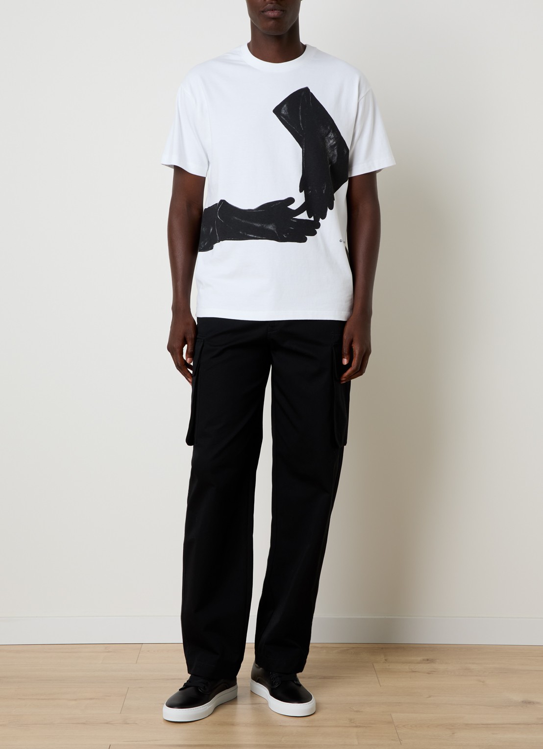 Givenchy T-shirt met print en logo - voorkant 2 wit