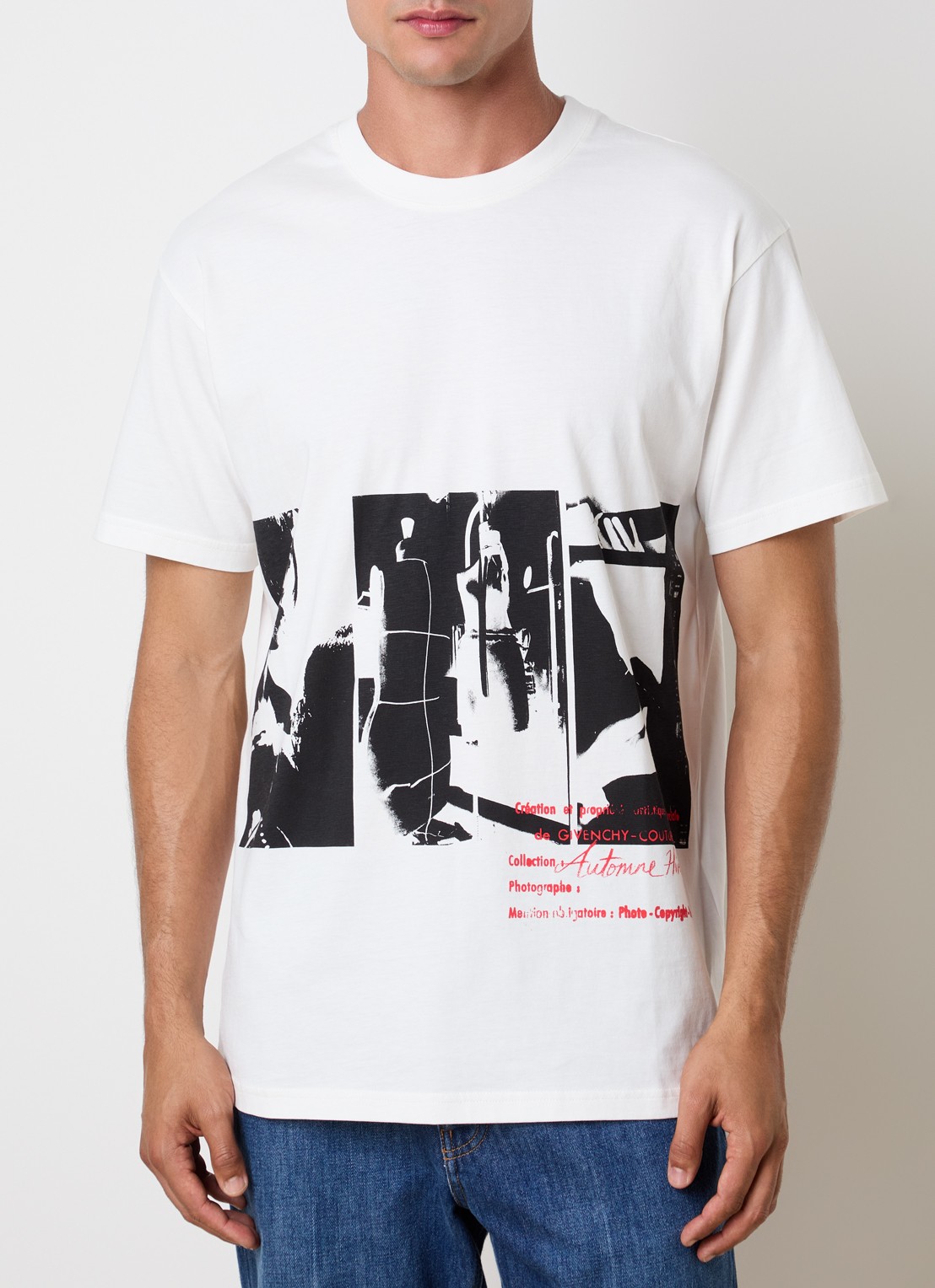 Givenchy T-shirt met print - detail 2 gebroken wit