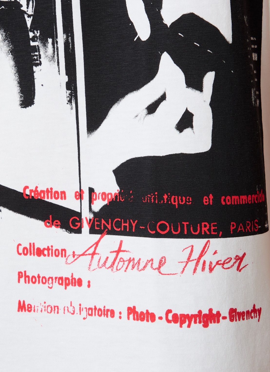 Givenchy T-shirt met print - detail 3 gebroken wit