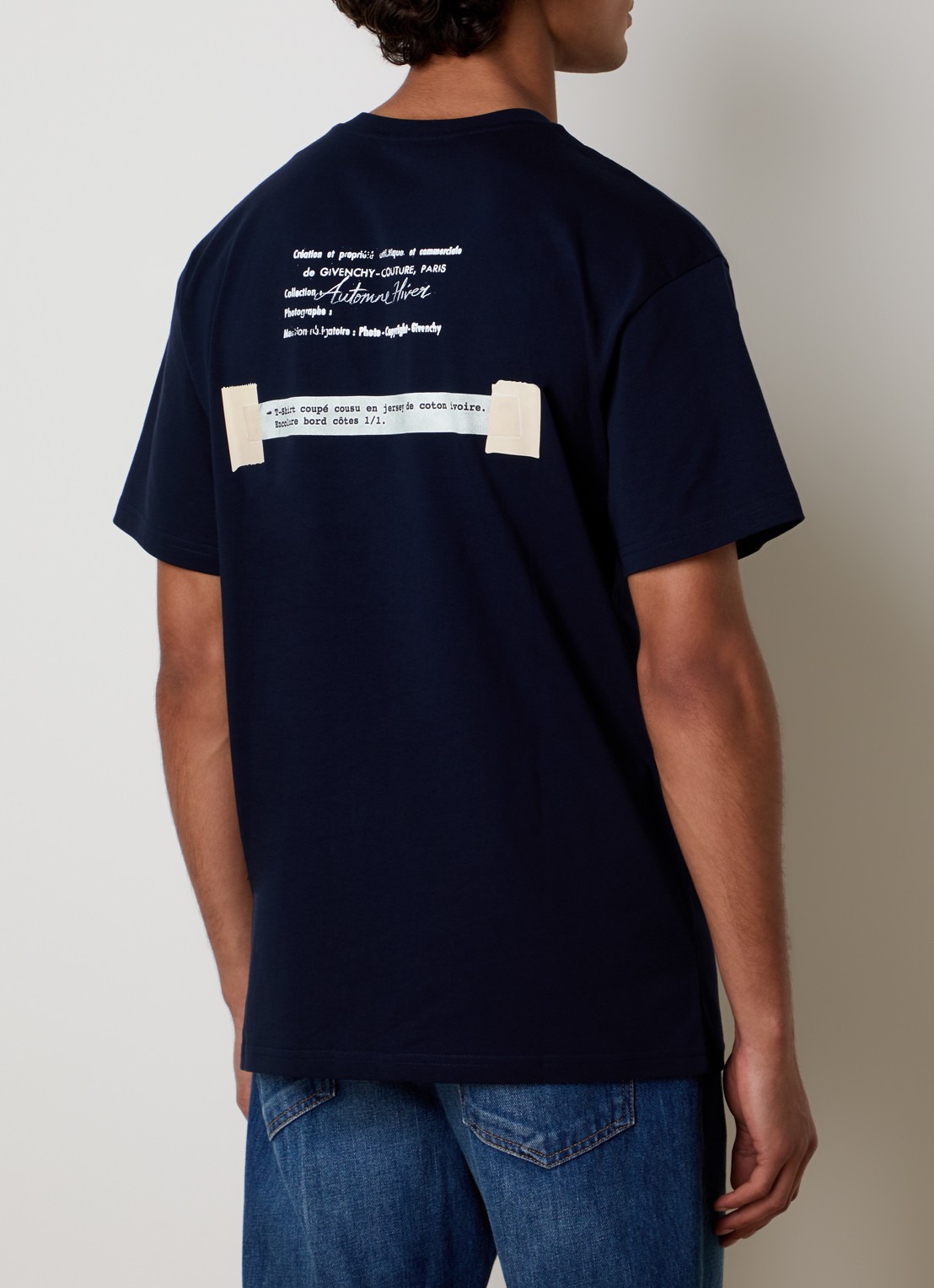 Givenchy T-shirt met print - detail donkerblauw