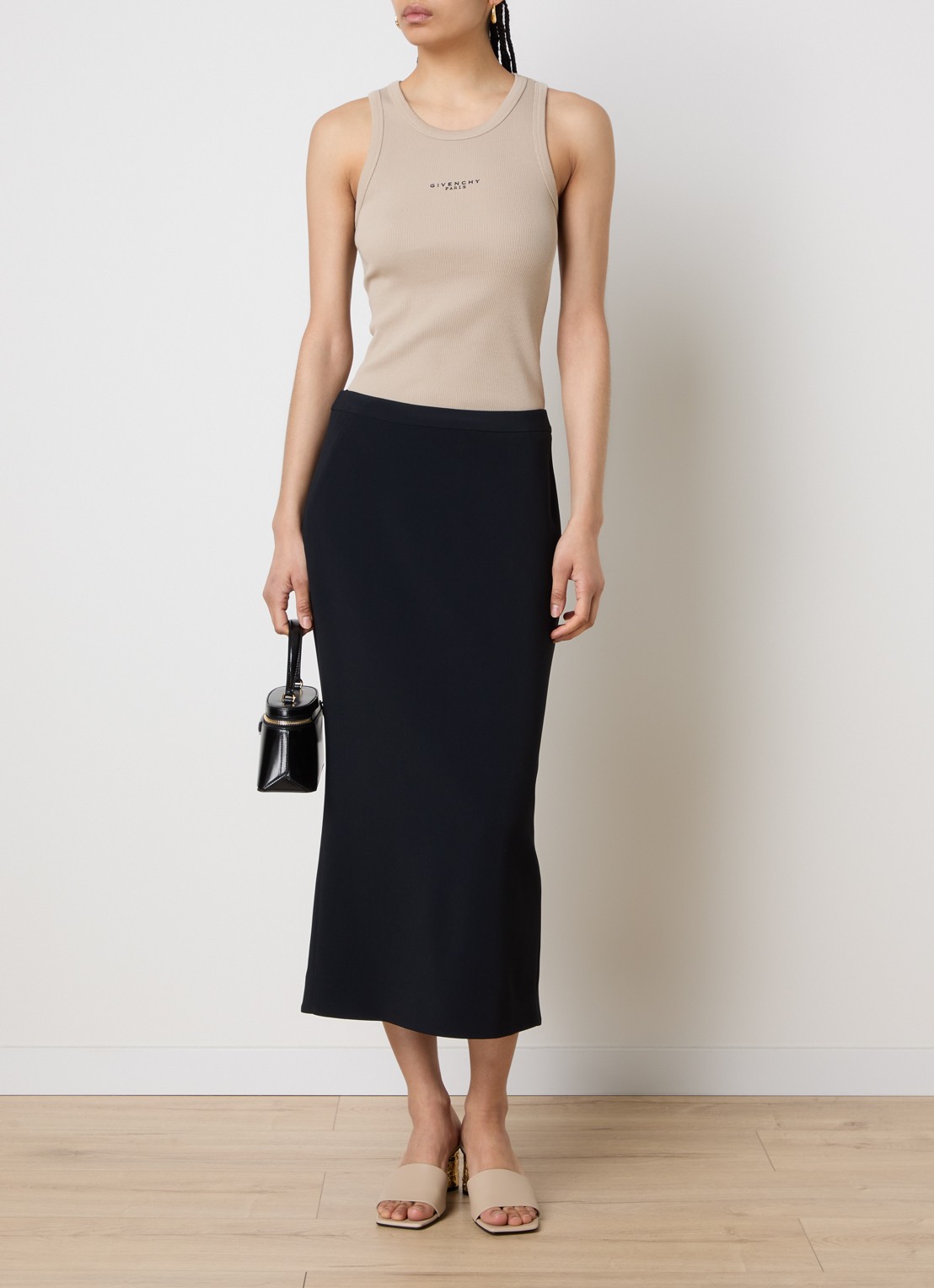 Givenchy Tanktop met logoprint - voorkant 2 beige