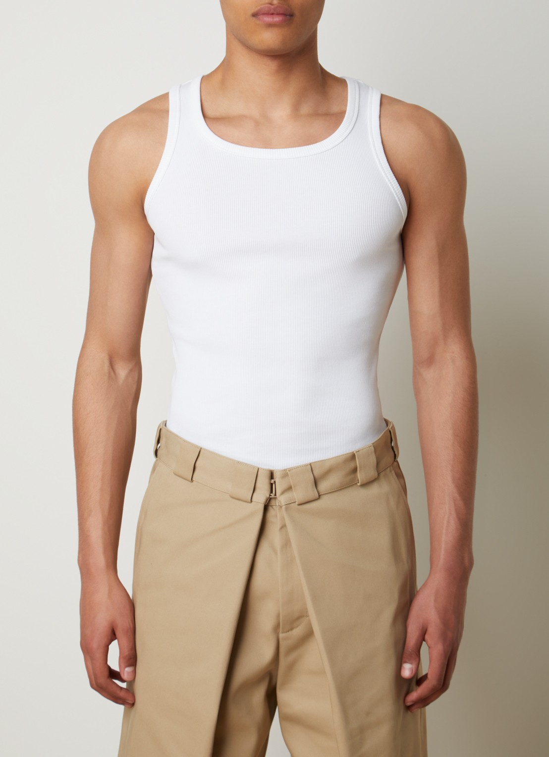 Givenchy Tanktop met ribstructuur - detail 4 wit