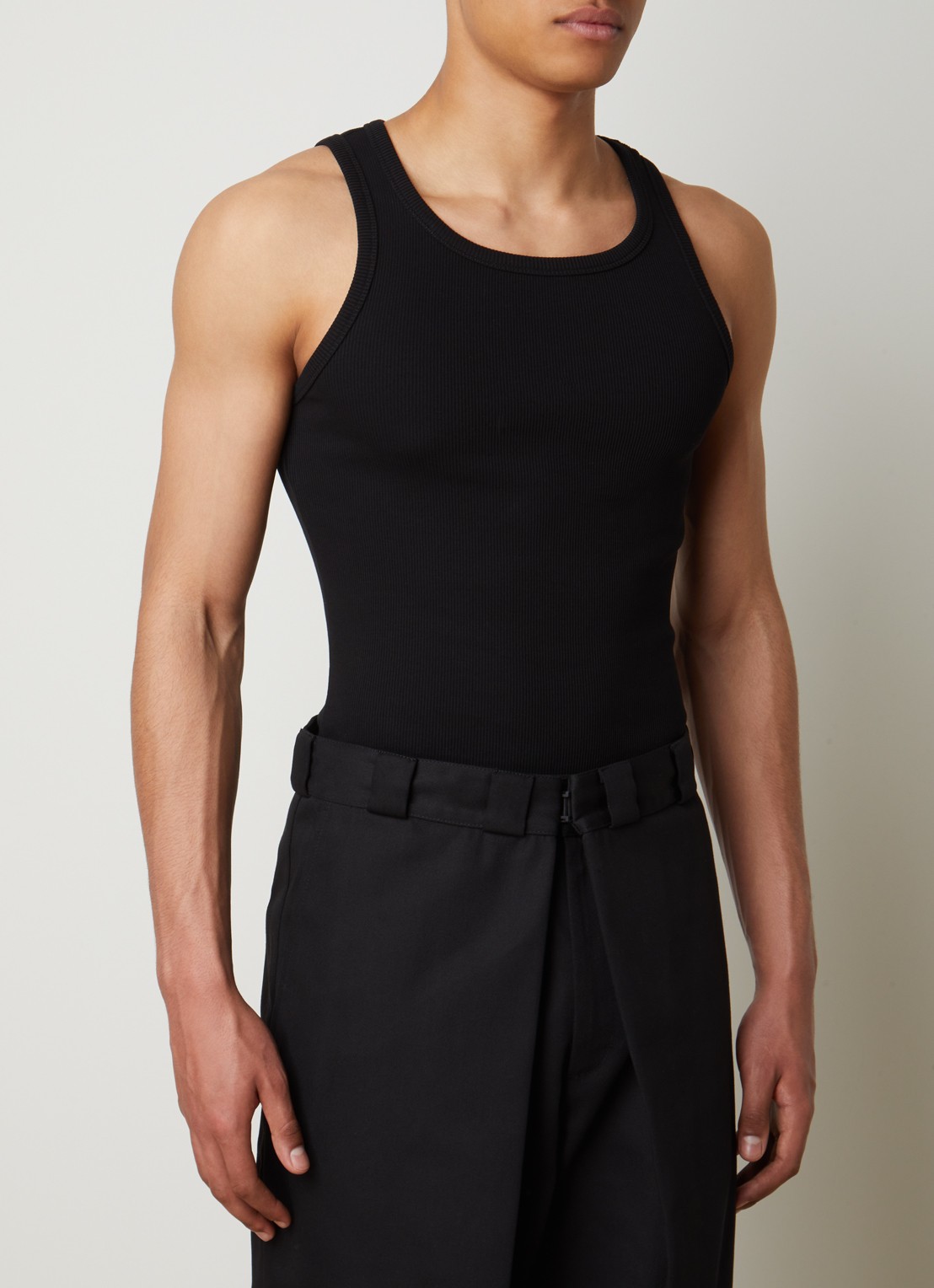 Givenchy Tanktop met ribstructuur - detail 4 zwart
