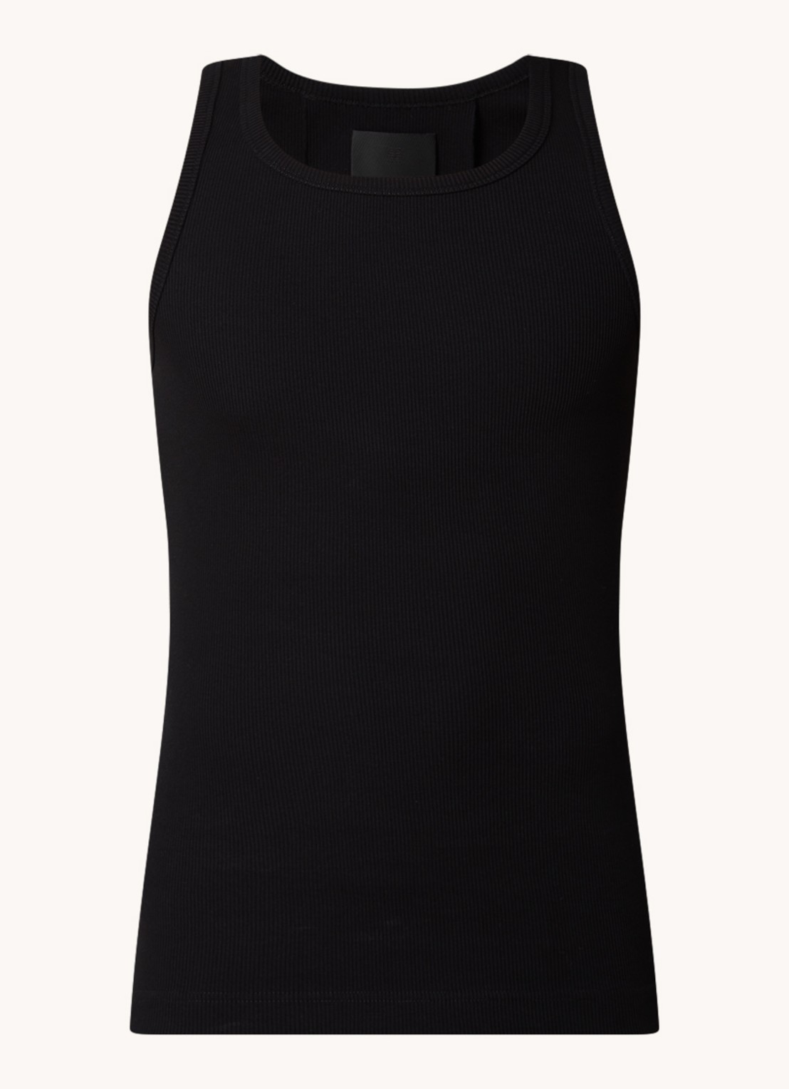 Givenchy Tanktop met ribstructuur - voorkant 2 zwart