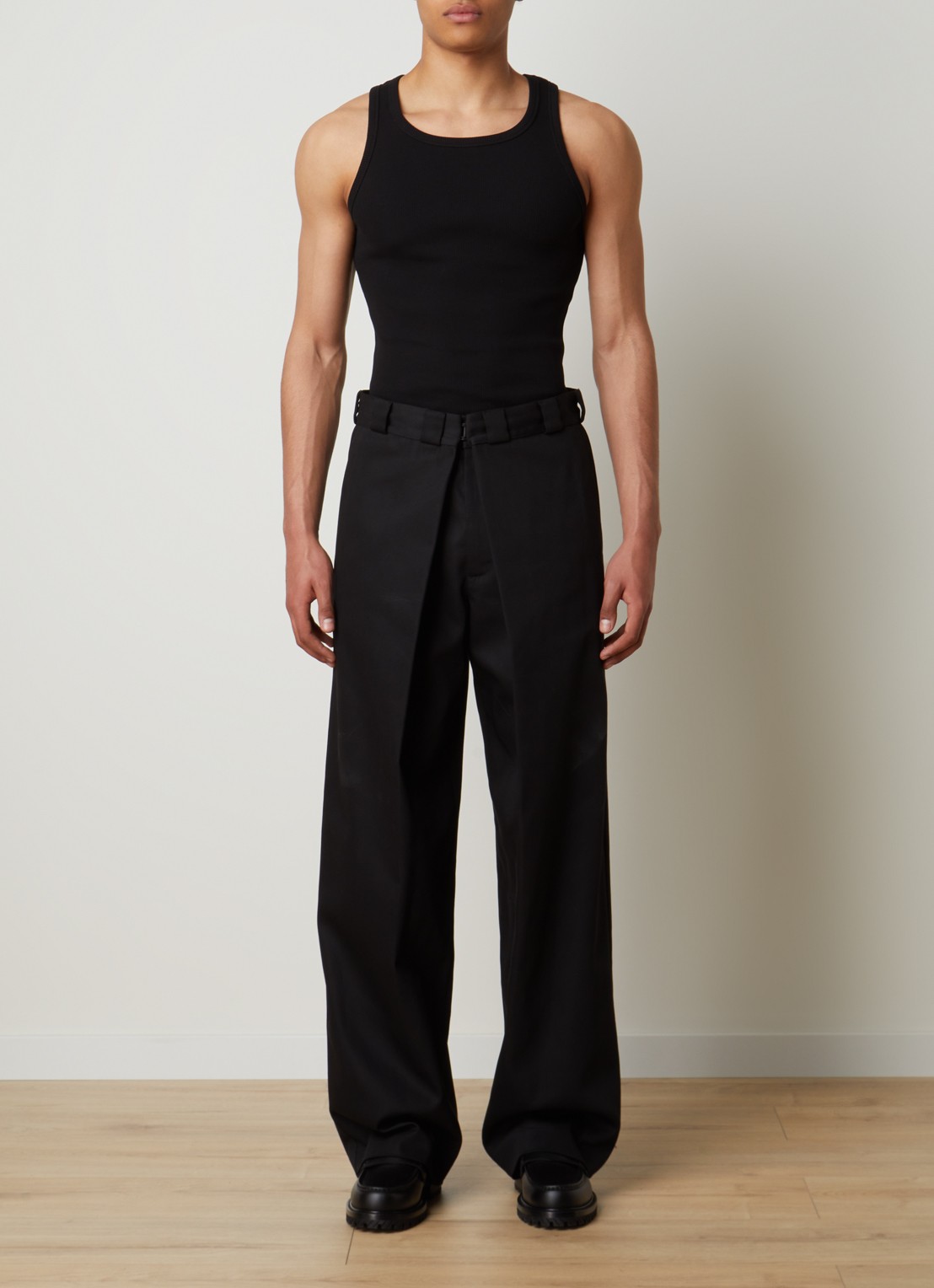 Givenchy Tanktop met ribstructuur - voorkant 3 zwart