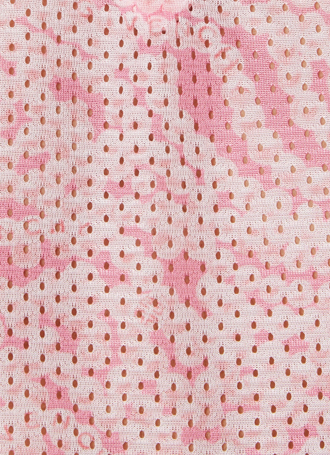Givenchy Tanktop met V-hals en mesh  - detail 3 roze