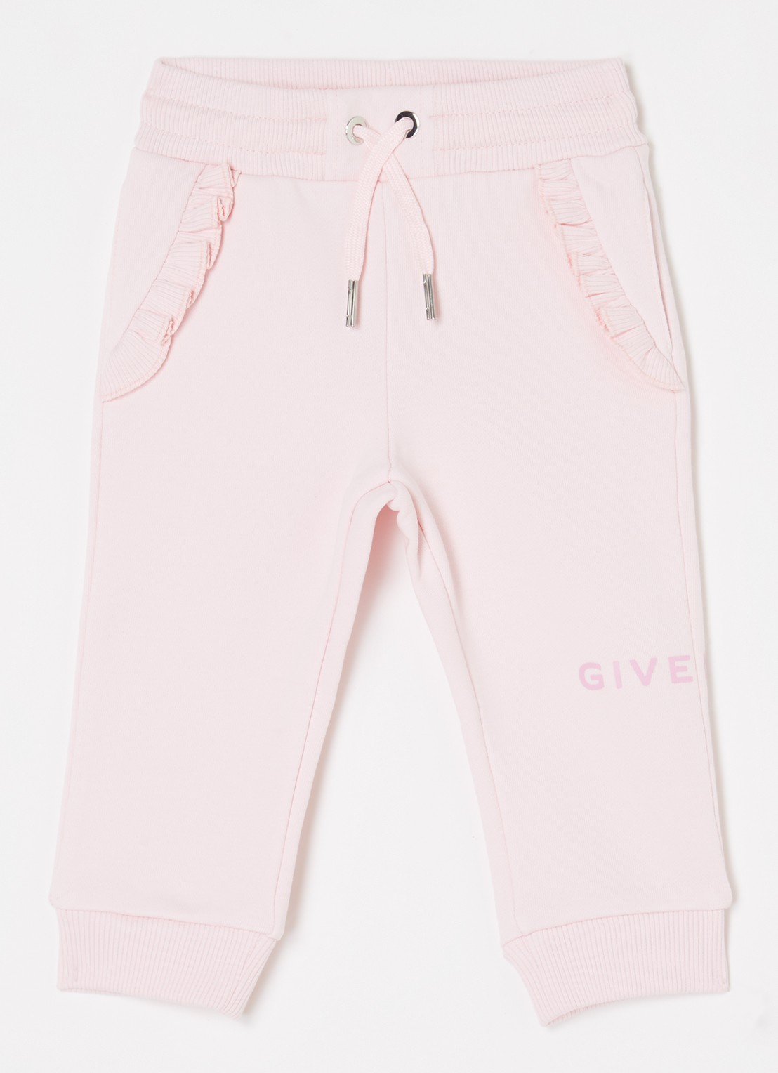 Givenchy Tapered fit joggingbroek met logoprint - voorkant lichtroze