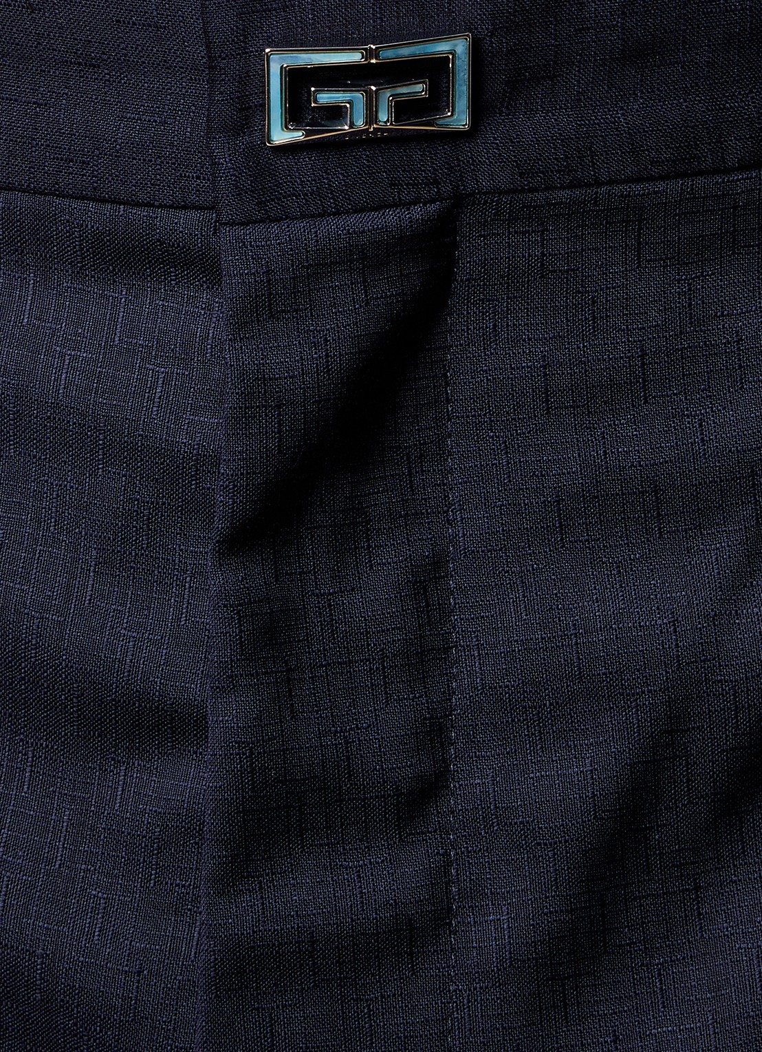 Givenchy Tapered fit pantalon van wol met steekzakken  - detail 4 donkerblauw