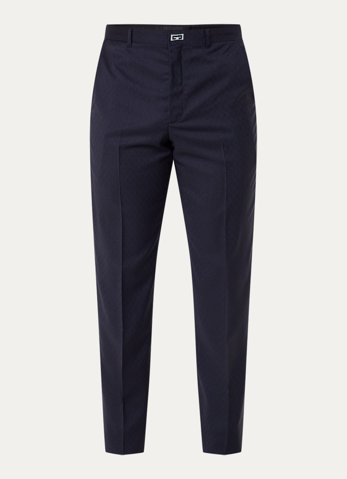 Givenchy Tapered fit pantalon van wol met steekzakken  - voorkant 5 donkerblauw