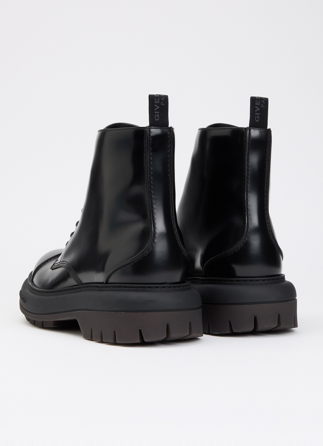 Givenchy Veterboot van lakleer met logo - achterkant 4 zwart
