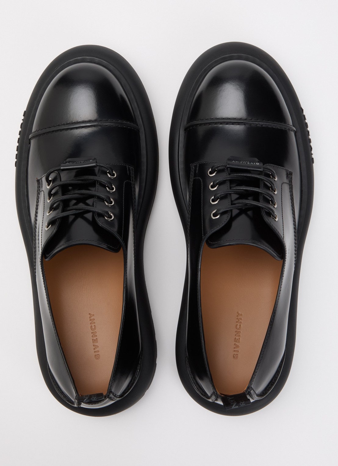 Givenchy Veterschoen van leer met logo - detail 3 zwart