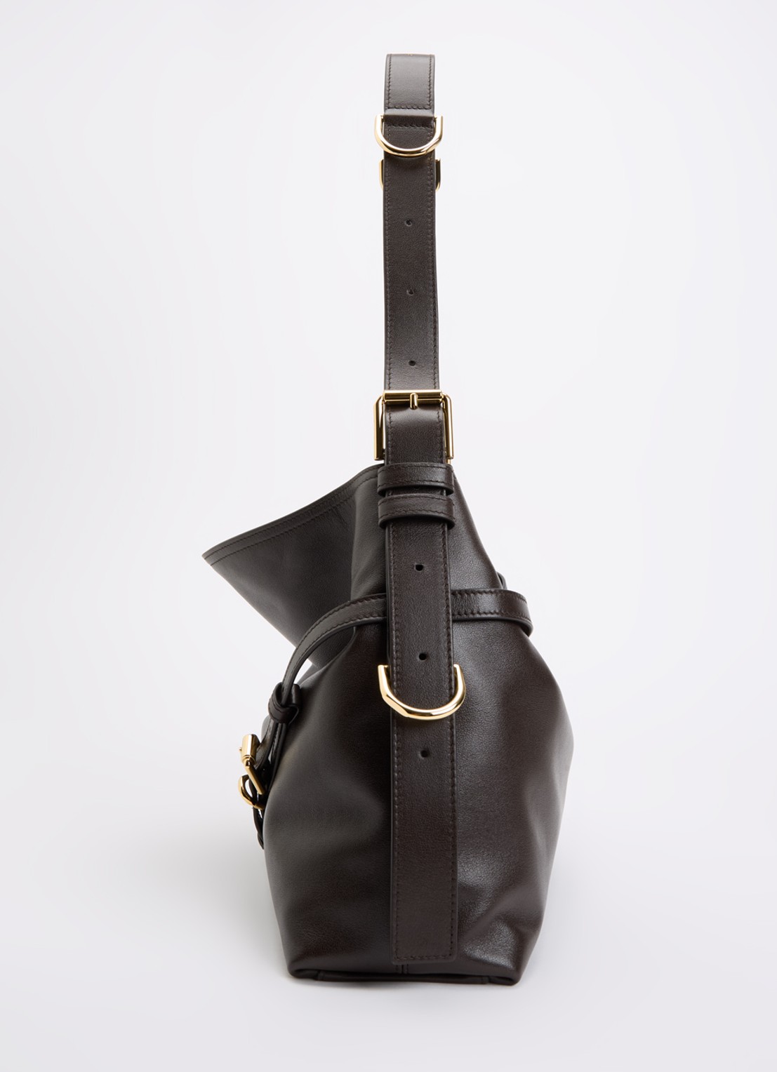 Givenchy Vouyou schoudertas van leer - detail 4 chocoladebruin