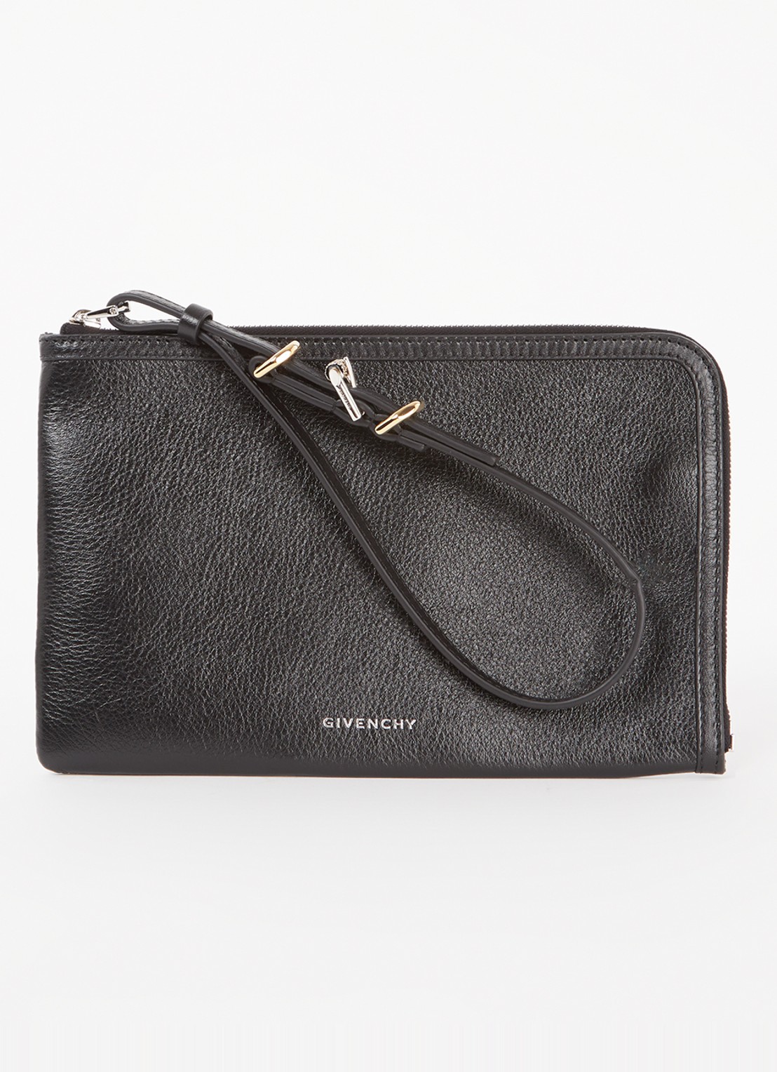 Givenchy Voyou clutch van kalfsleer  - voorkant 2 zwart