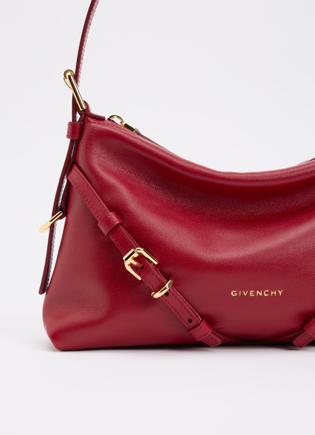 Givenchy Voyou Mini schoudertas van kalfsleer - detail 3 rood