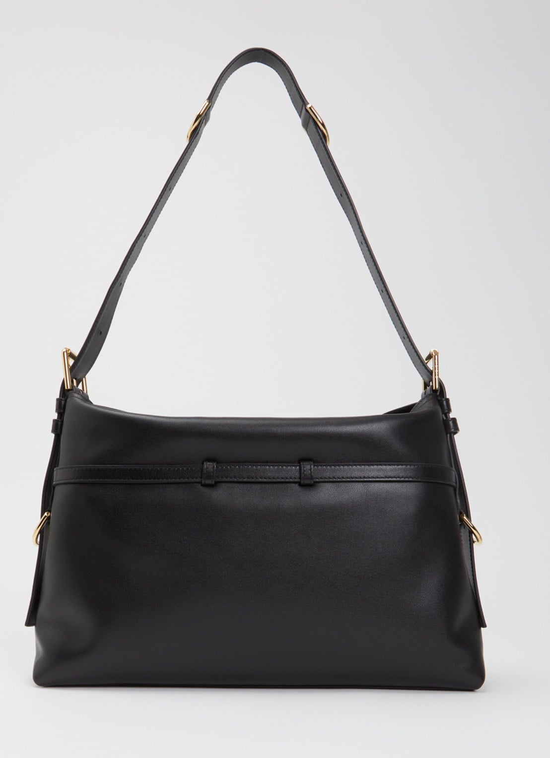 Givenchy Voyou schoudertas van kalfsleer met verstelbare schouderriem - achterkant 6 zwart