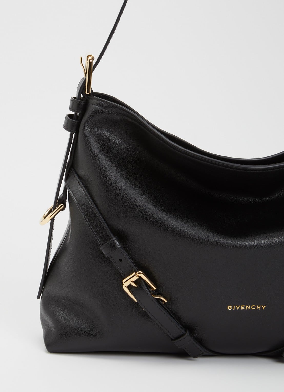 Givenchy Voyou schoudertas van kalfsleer met verstelbare schouderriem - detail 3 zwart