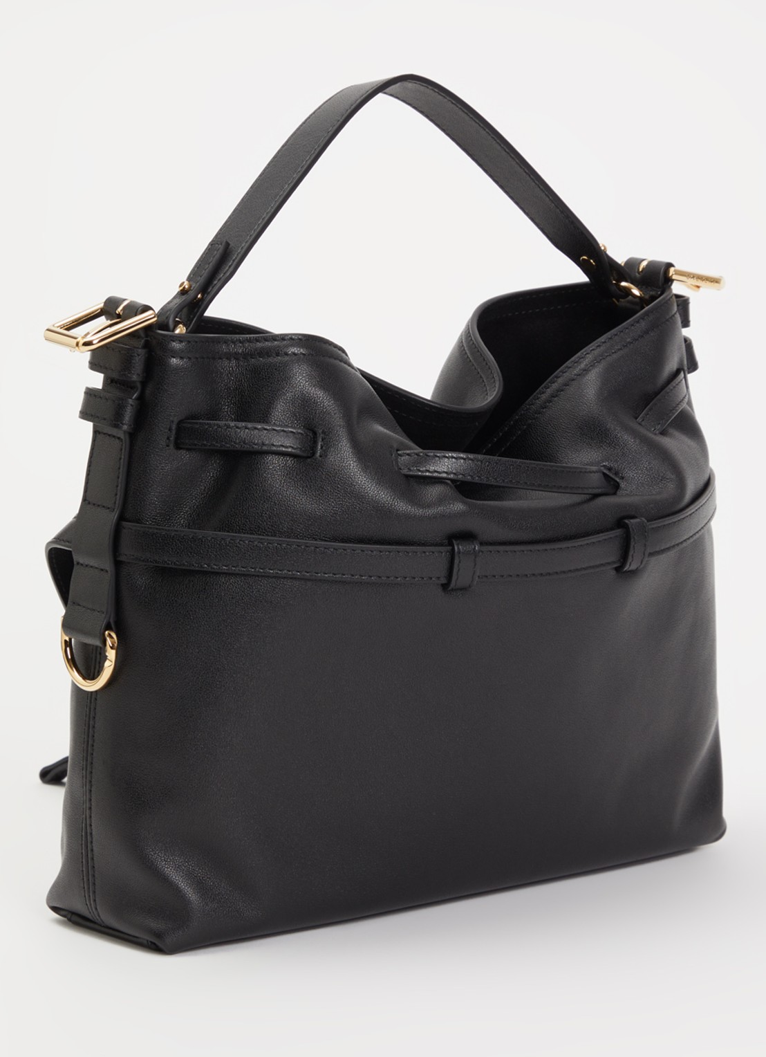 Givenchy Voyou Small schoudertas van kalfsleer - achterkant 6 zwart