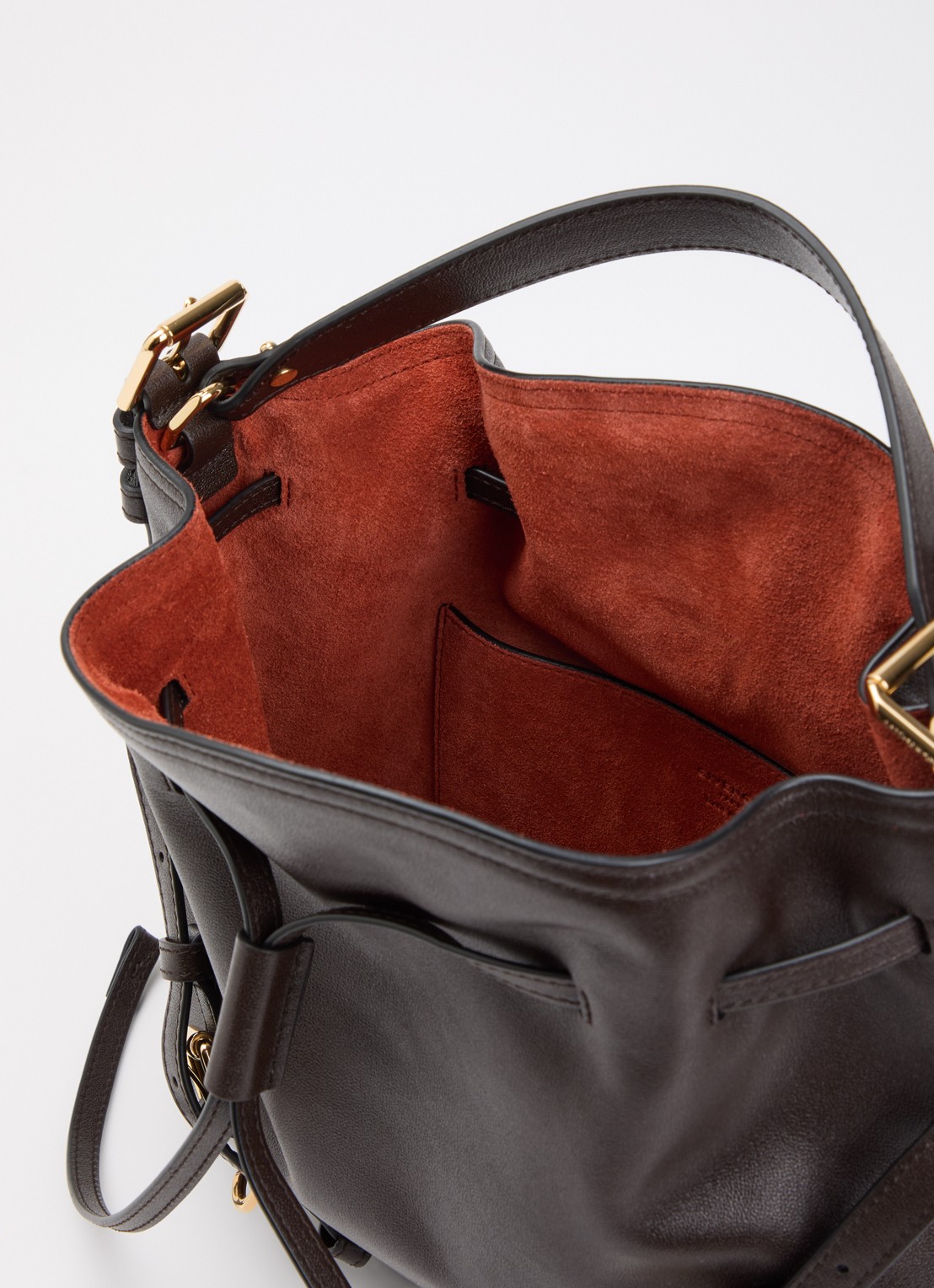 Givenchy Voyou Small schoudertas van kalfsleer - detail 3 chocoladebruin