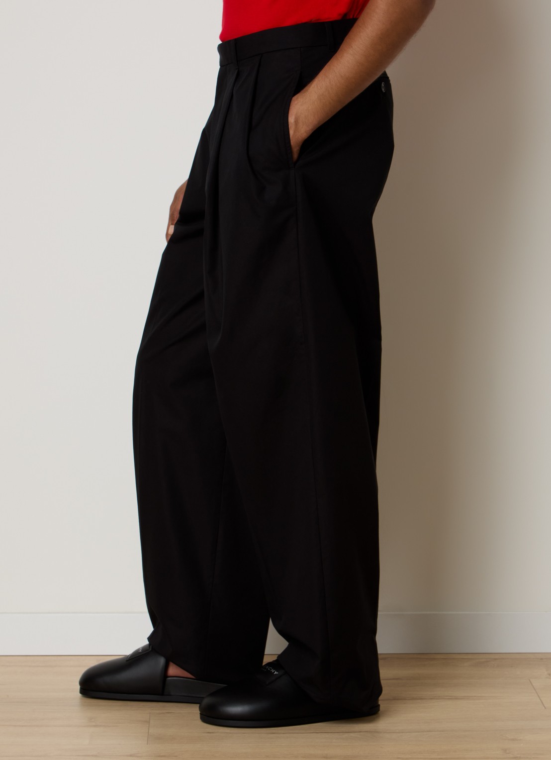 Givenchy Wide fit pantalon met steekzakken - detail 2 zwart