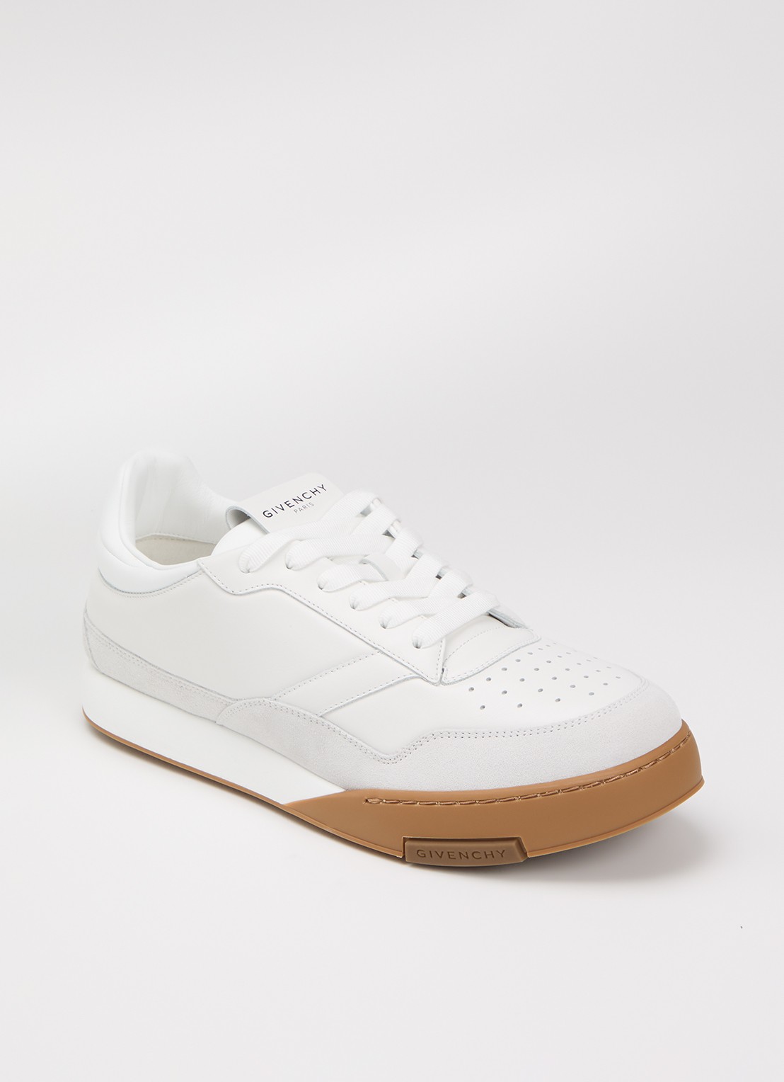 Givenchy Yard sneaker van kalfsleer met details van suède - voorkant 6 wit