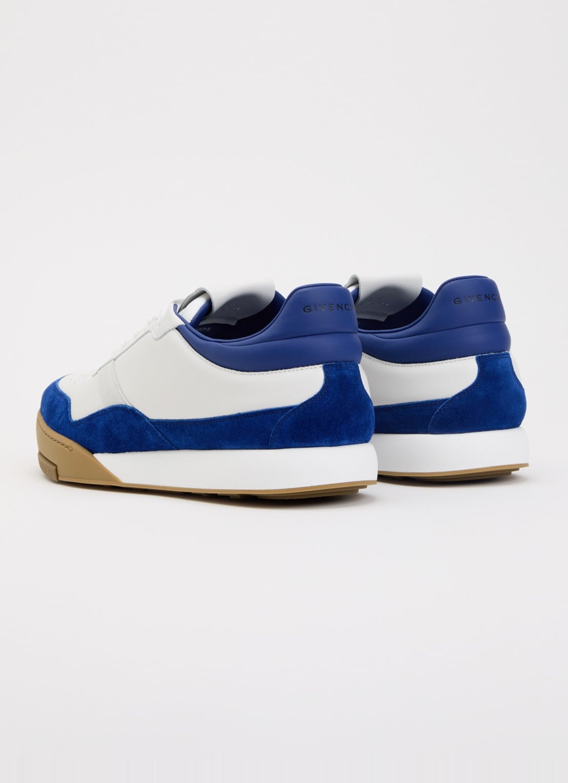 Givenchy Yard sneaker van kalfsleer  met suède details - achterkant 2 blauw