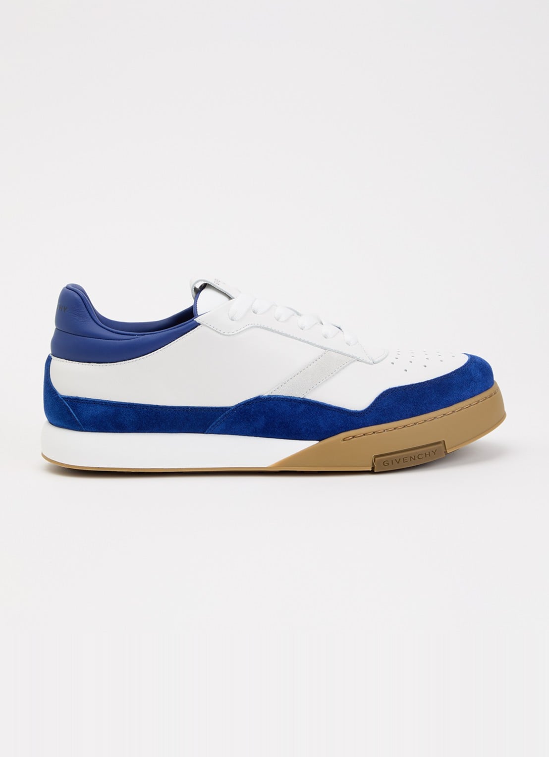 Givenchy Yard sneaker van kalfsleer  met suède details - voorkant blauw