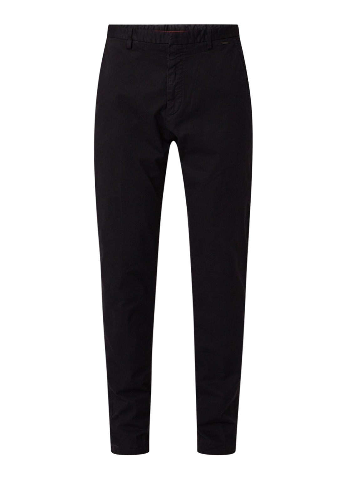 Glen slim fit chino van katoen - voorkant 4 zwart