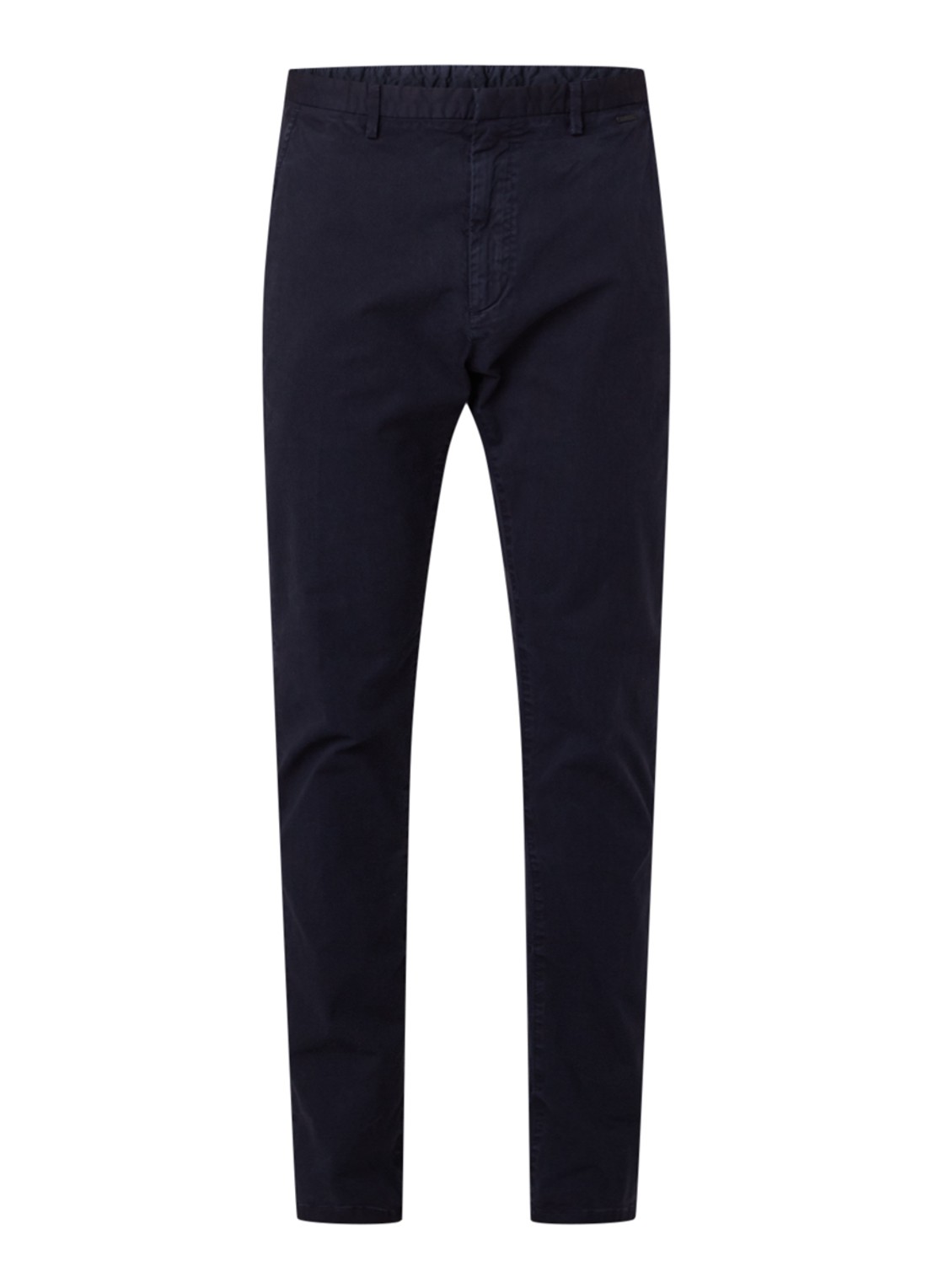 Glen slim fit chino van katoen - voorkant donkerblauw