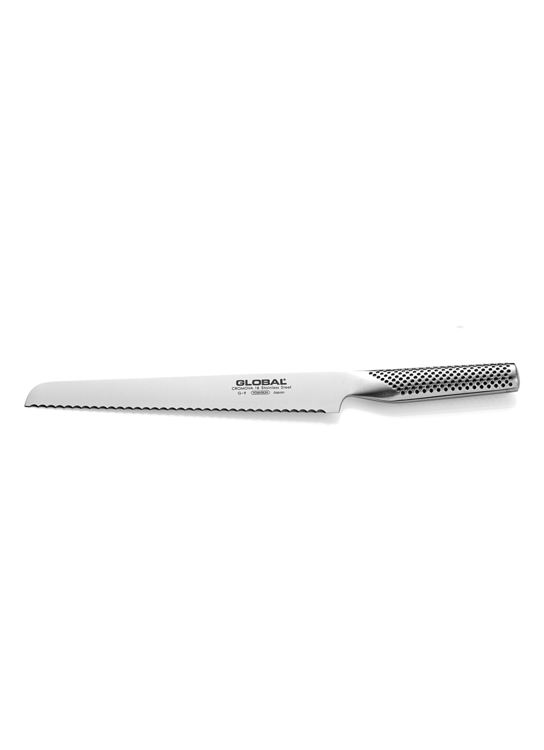 Global G-9 Broodmes 22 cm - voorkant zilver