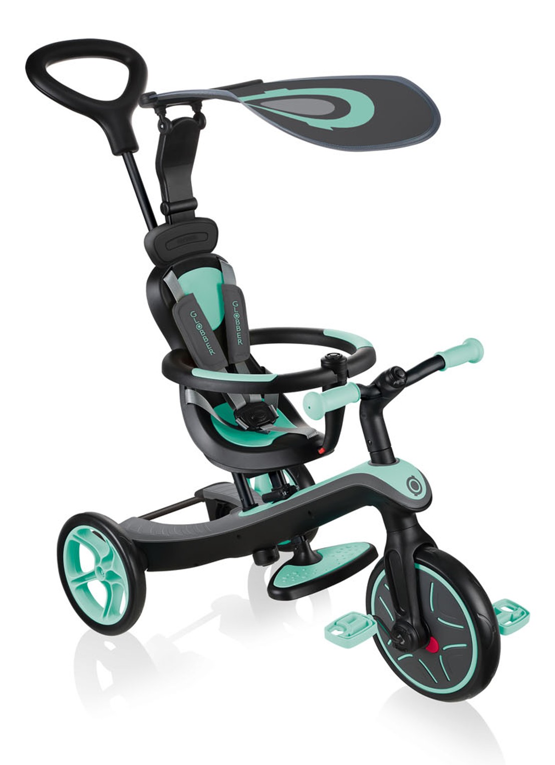 Globber Loopfiets Trike Explorer 4 in 1 - voorkant mint