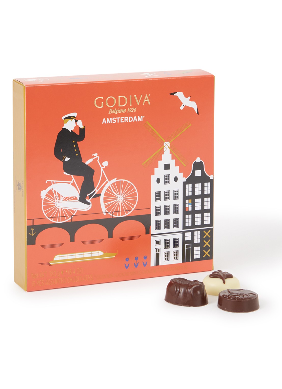 Godiva Godiva Amsterdam bonbons 15 stuks - voorkant undefined
