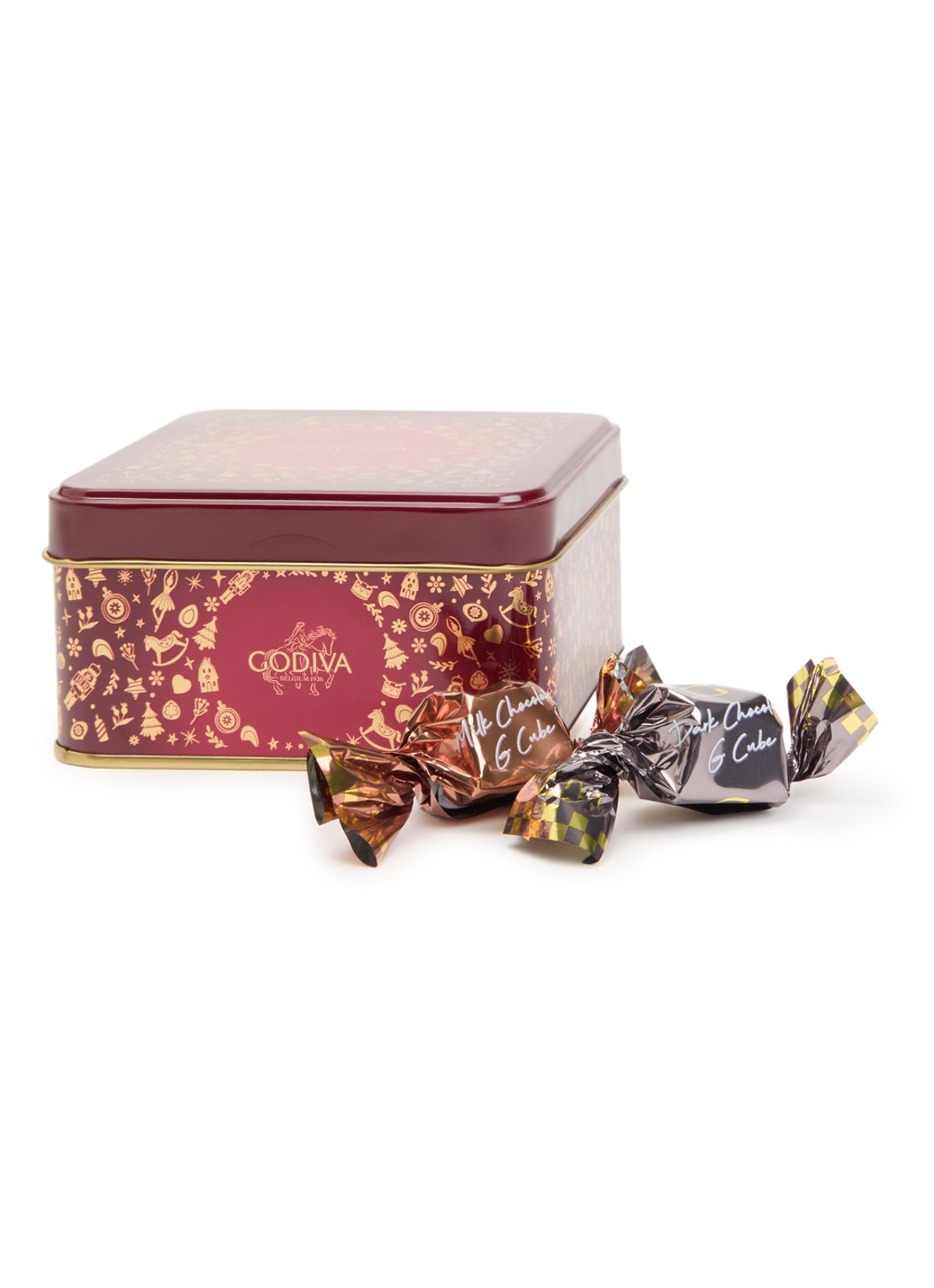 Godiva Holiday chocolade bonbons in geschenkblik 98 gram - voorkant 2 undefined