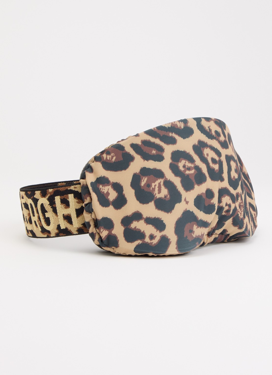 Goldbergh Aero skibril met panterprint - detail goud