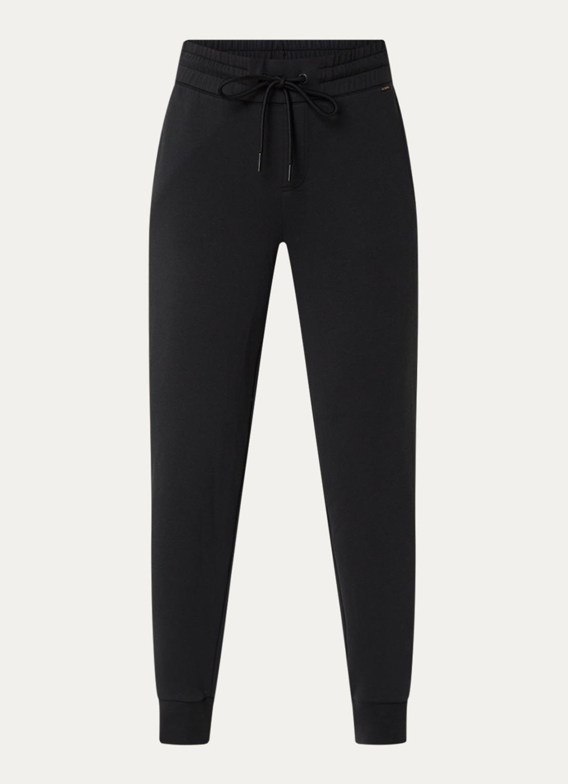 Goldbergh Bright joggingbroek in  katoenblend met steekzakken - voorkant 2 zwart