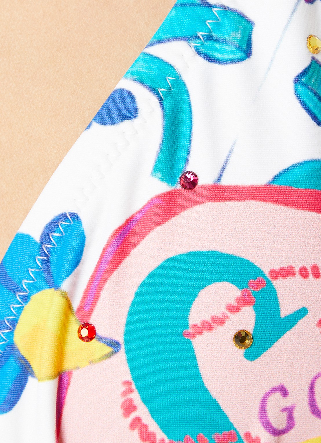 Goldbergh Caprella triangel bikinitop met uitneembare vulling - detail 5 gebroken wit
