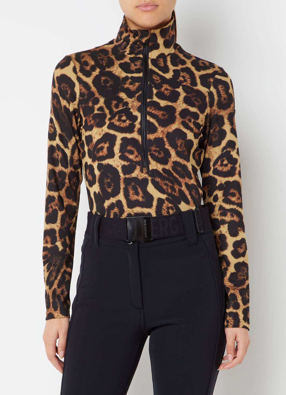 Goldbergh Cathy ski body met panterprint - detail 2 beige