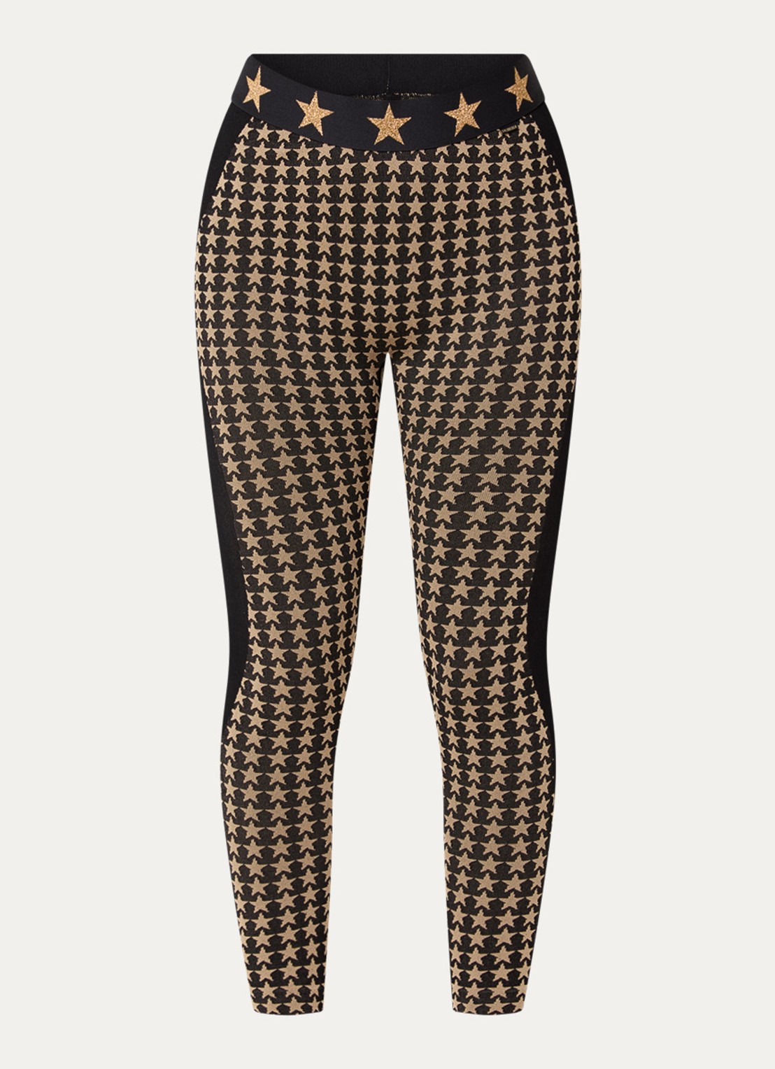 Goldbergh Celeste high waist legging met print - voorkant 4 zwart