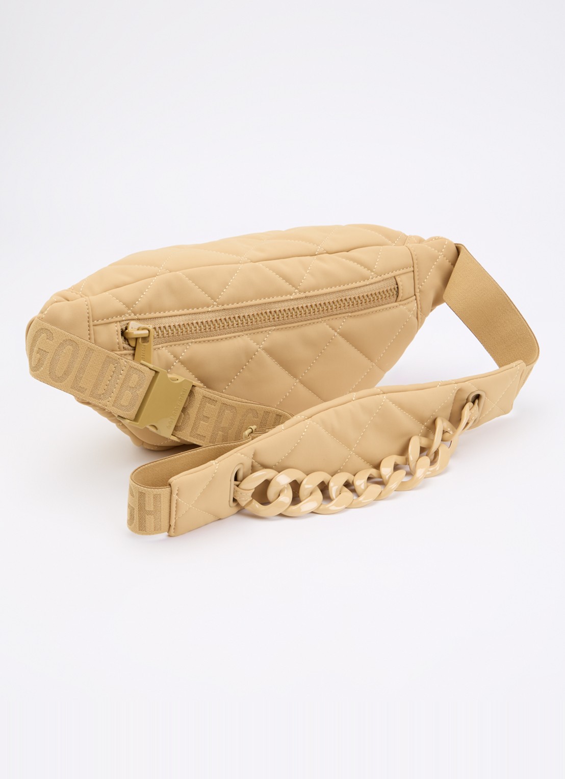 Goldbergh Col heuptas met quilt patroon - achterkant 4 beige