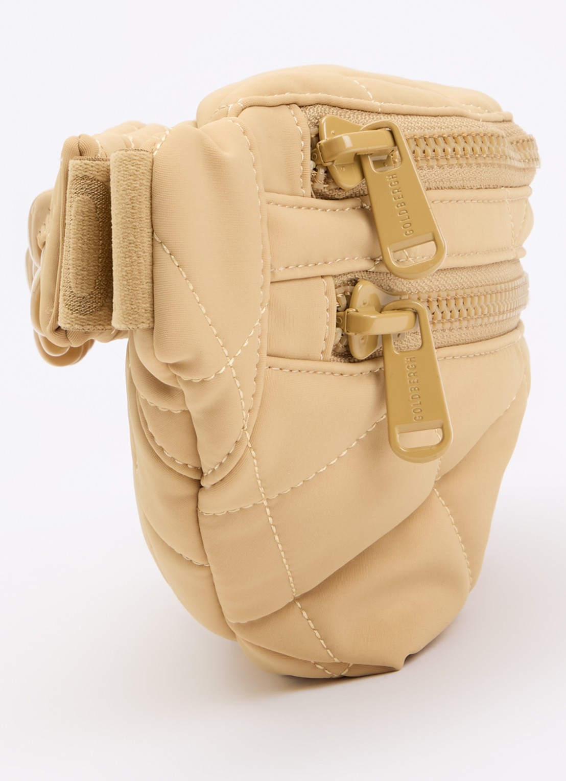 Goldbergh Col heuptas met quilt patroon - detail 2 beige