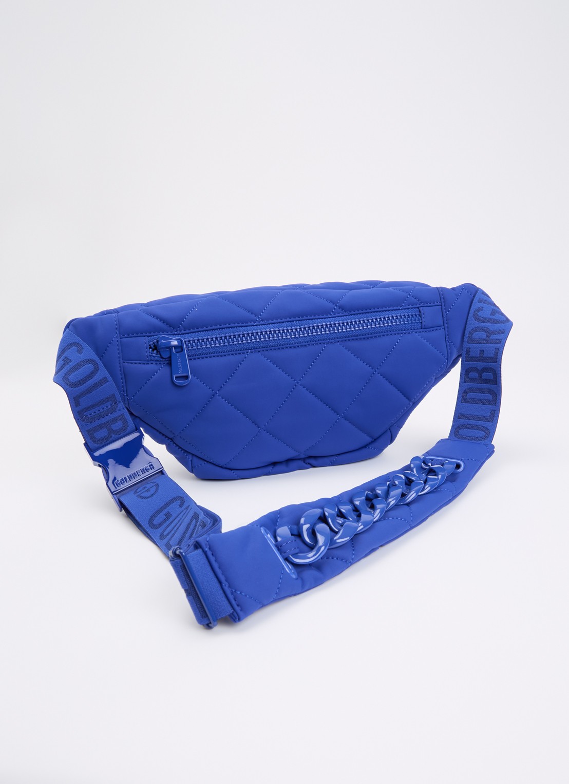 Goldbergh Col heuptas met quilt patroon - achterkant blauw