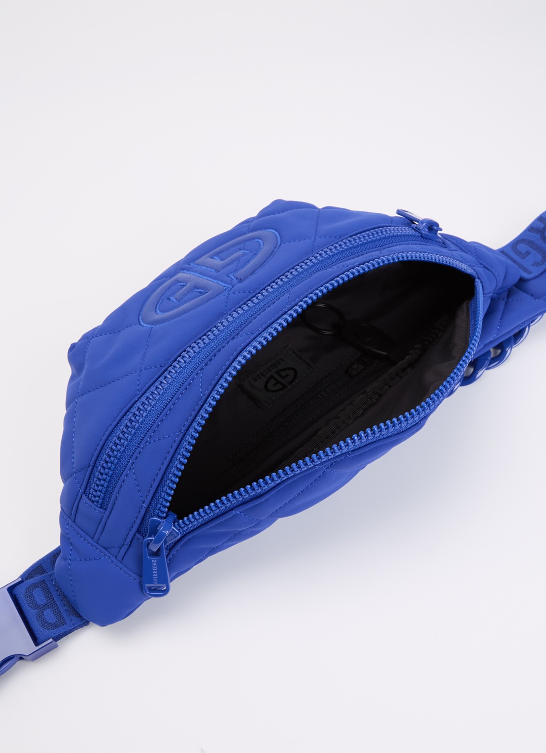 Goldbergh Col heuptas met quilt patroon - detail 2 blauw