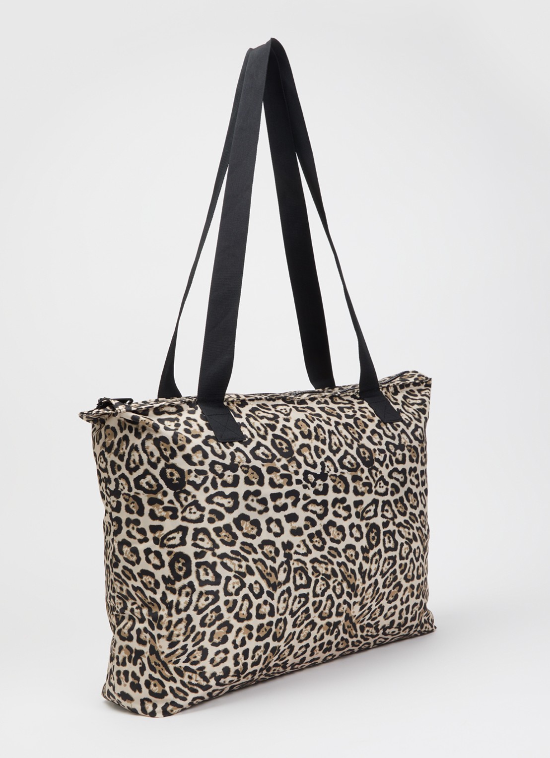 Goldbergh Devine shopper met panterprint - achterkant 5 beige